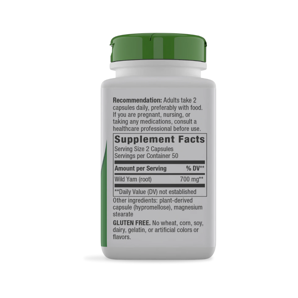 Wild Yam Root - 100 vegan capsules