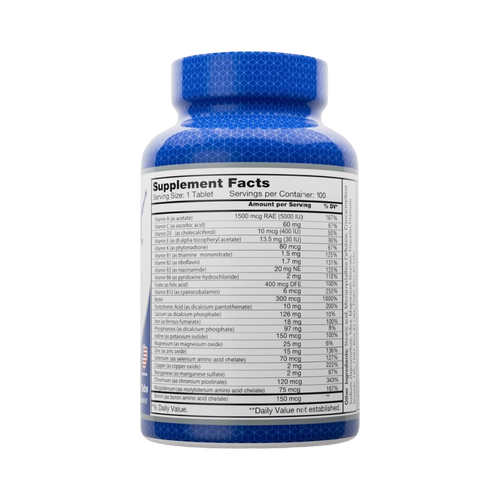 ALFA VITAMINS, Multi Men, Vitamins Dietary Supplement with Essential Vitamins & Minerals for Men, 100 Tablets
