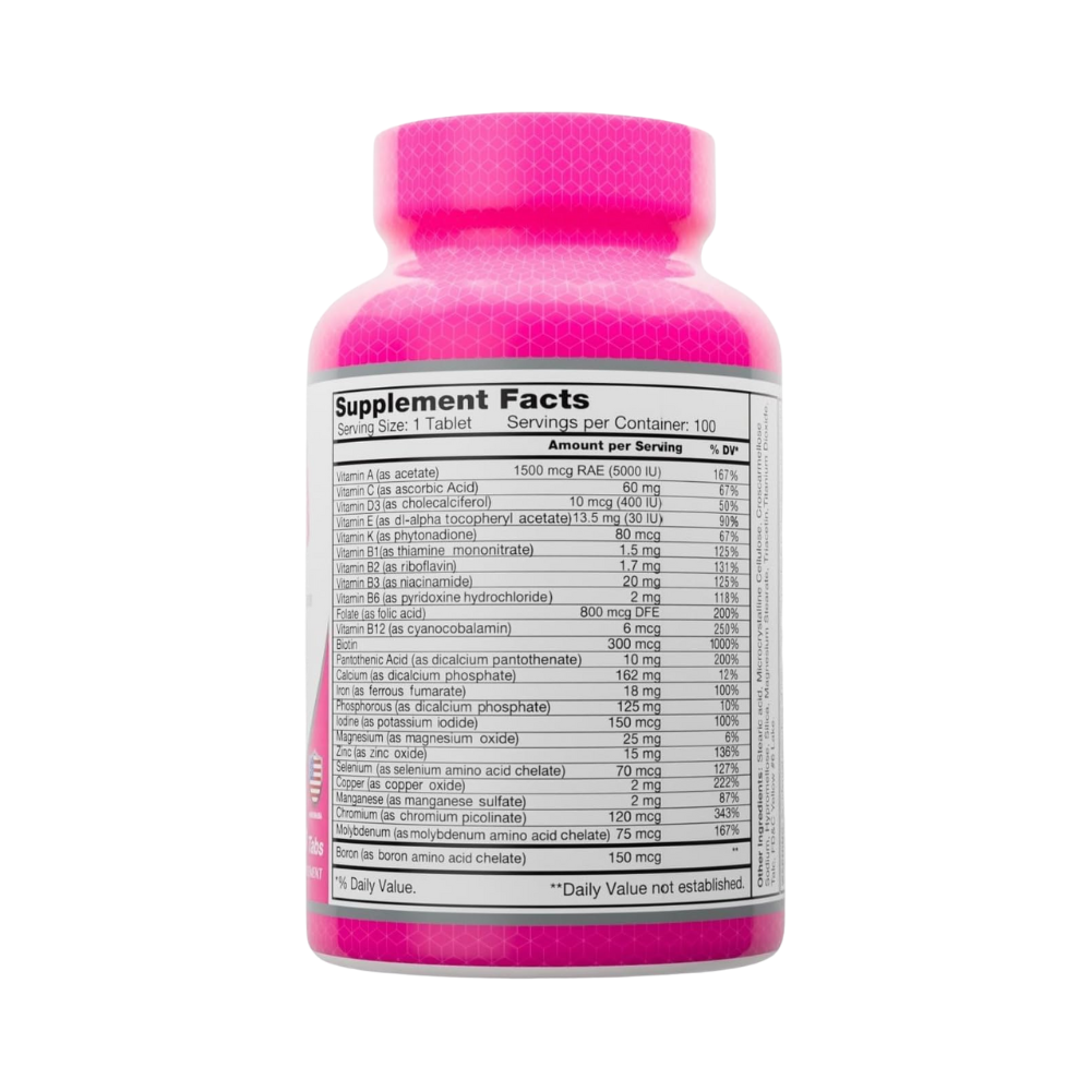 ALFA VITAMINS, Multi Women Vitamins Dietary Supplement with Essential Vitamins & Minerals for Women, 100 Tablets