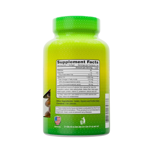 ALFA VITAMINS, Salmon Oil Omega 3 (1000mg per softgel), 100 softgels