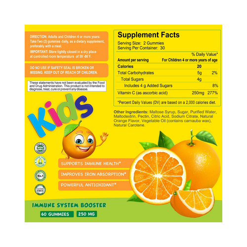 ALFA VITAMINS, Vitamin C Gummies for Kids, 60 gummies