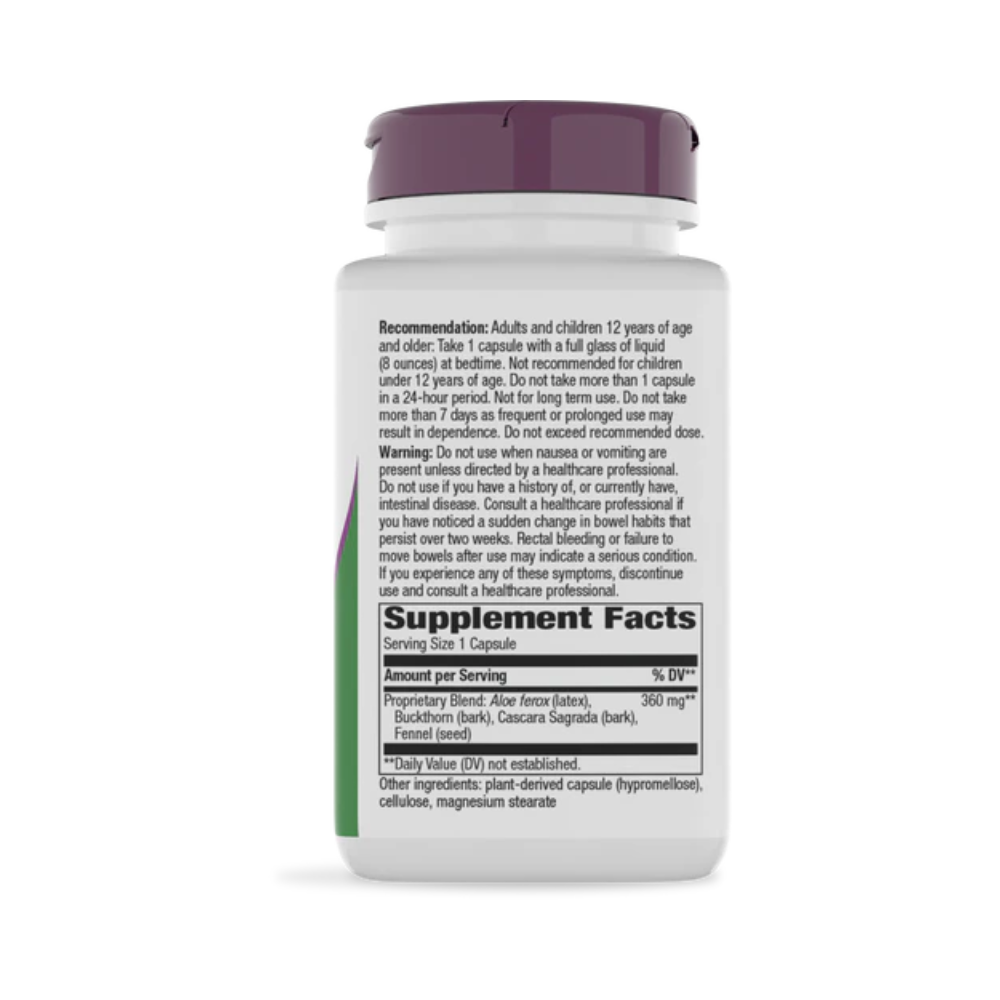 Nature's Way, Aloemaxlax with Cascara Sagrada (360mg per Capsule), 100 vegan capsules