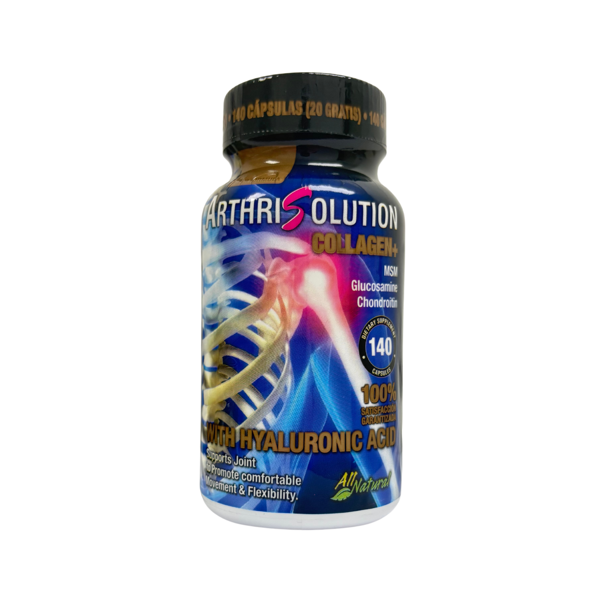 ArthriSolution, Collagen + MSM Glocosamine Chondritin & vitamin C, 140 capsules