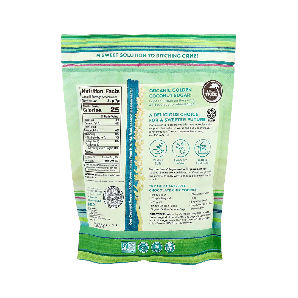 Big Tree Farms, Organic Golden Coconut Sugar, 1 lb (454g)