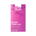 Bio Nutrition, Biotin, Maximum Strength 10,000 mcg, 60 Snap Tabs
