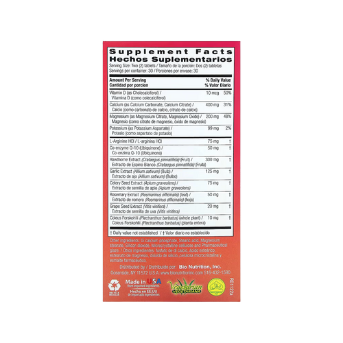 Bio Nutrition, Blood Pressure Wellness, 60 tablets