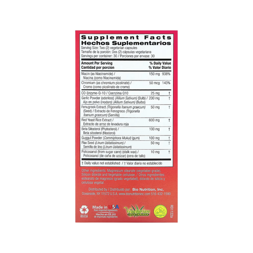 Bio Nutrition, Cholesterol Wellness, 60 vegetarian capsules