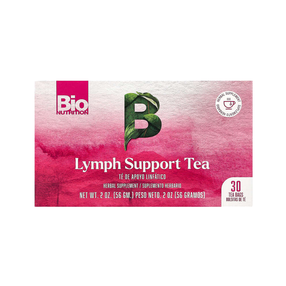 Bio Nutrition, Lymph Support Tea, Caffeine Free, 30 Tea Bags, 2 oz (56 g)