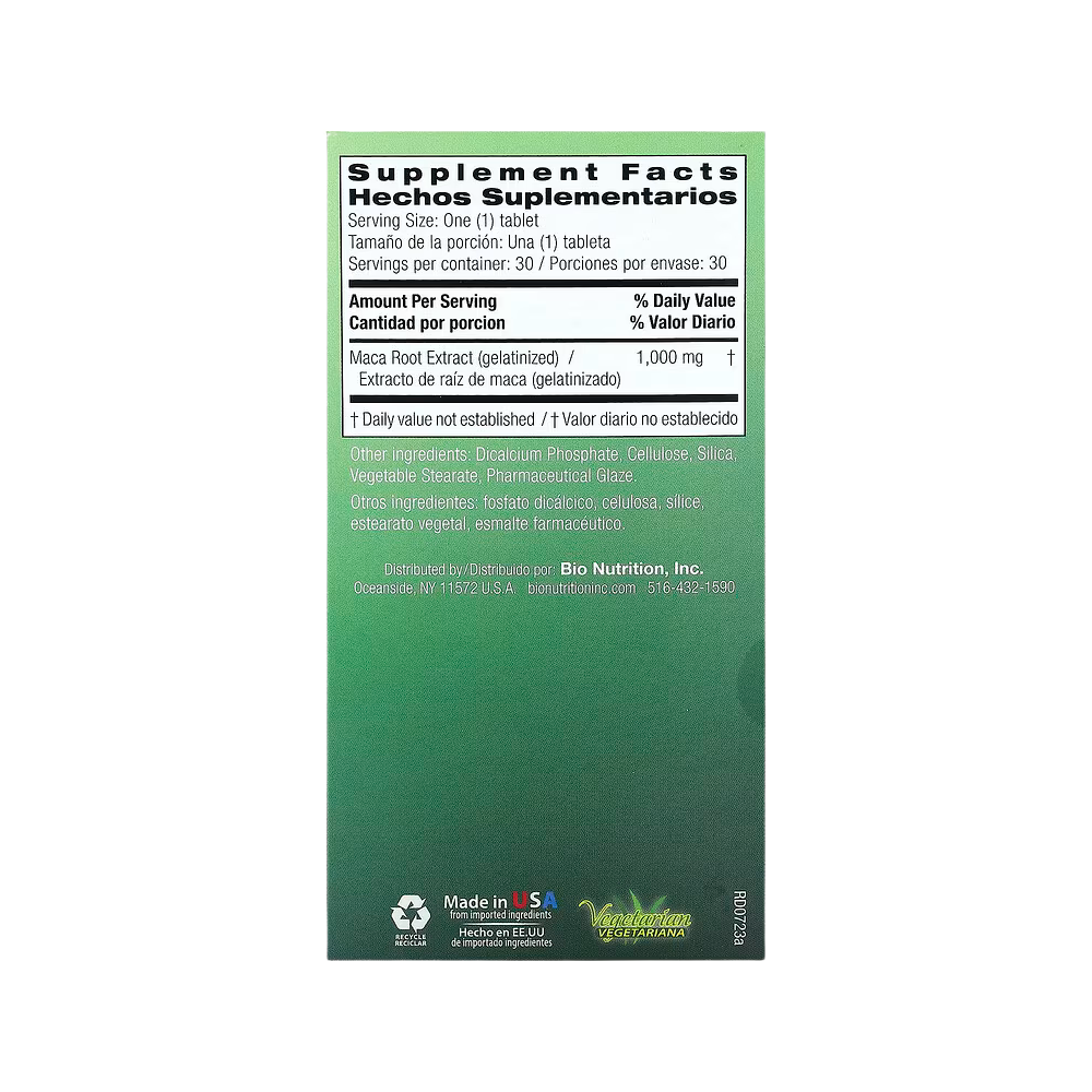 Bio Nutrition, Maca-Max, For Men and Women (1,000mg), 30 Tablets