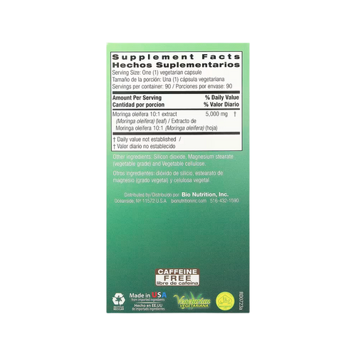 Bio Nutrition, Moringa 5,000, 5,000mg, 90 Vegetarian Capsules