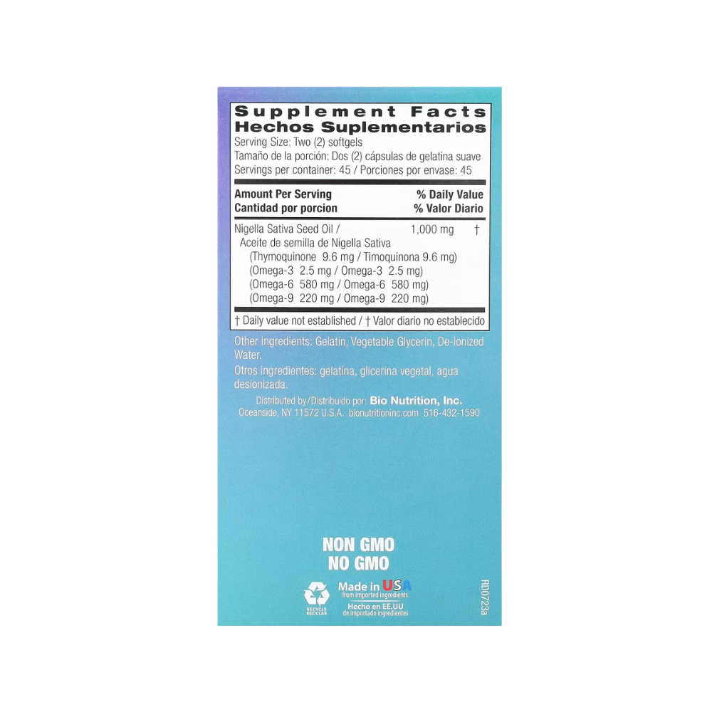 Bio Nutrition, Premium Black Seed Oil (500mg per Softgel), 90 Softgels