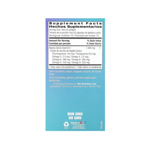 Bio Nutrition, Premium Black Seed Oil (500mg per Softgel), 90 Softgels