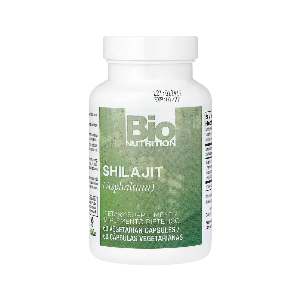 Bio Nutrition, Shilajit (Asphaltum) (500mg per Capsule), 60 Vegetarian Capsules