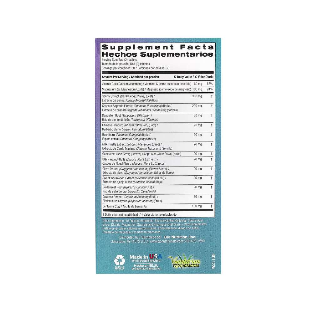 Bio Nutrition, Total Colon Wellness, 60 Tablets