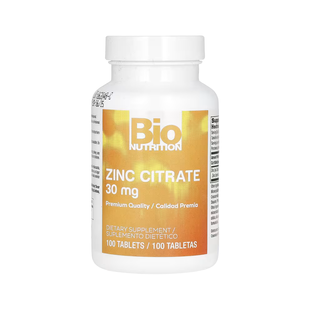 Bio Nutrition, Zinc Citrate , 30 mg , 100 Tablets