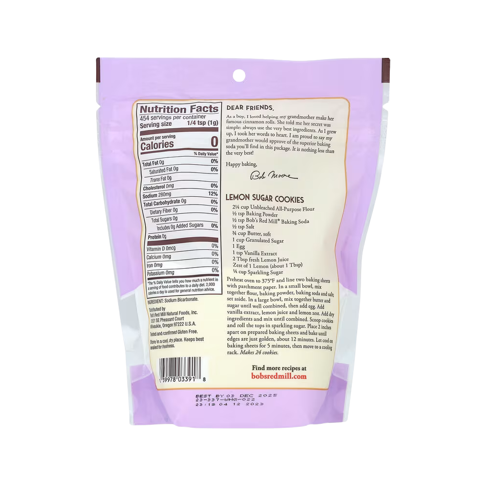 Bob’s Red Mill, Baking Soda , 16 oz (1lb ) 454 g