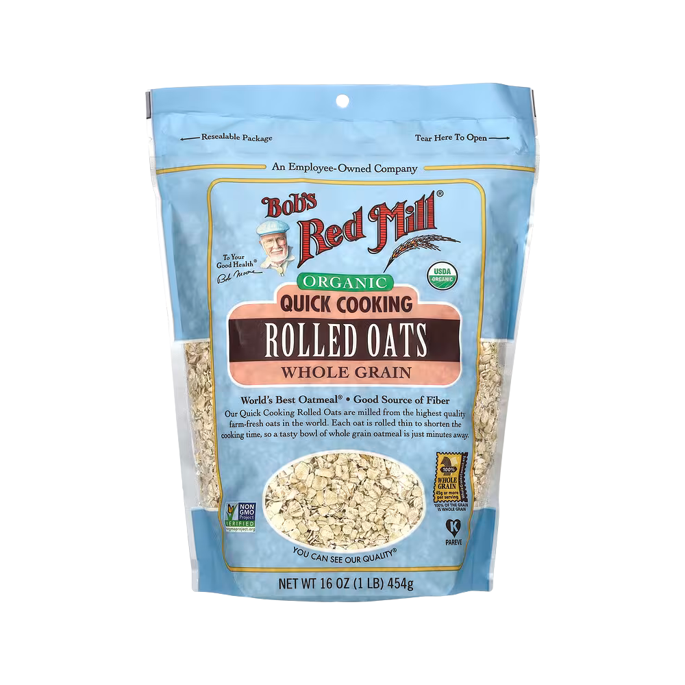 Bob's Red Mill, Organic Quick Cooking Rolled Oats, Whole Grain, 16 oz (454 g)