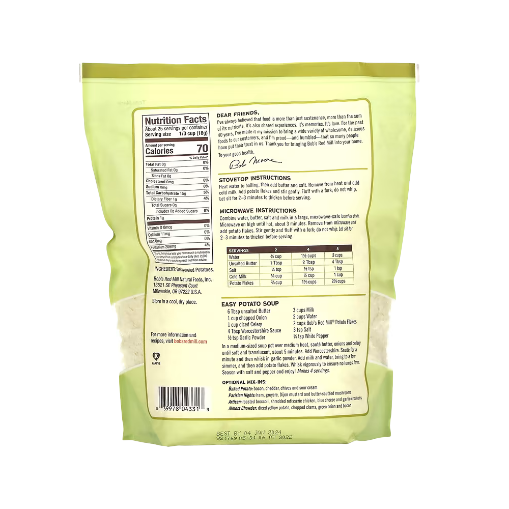 Bob's Red Mill, Potato Flakes, Instant Mashed Potatoes, 16 oz (454 g)