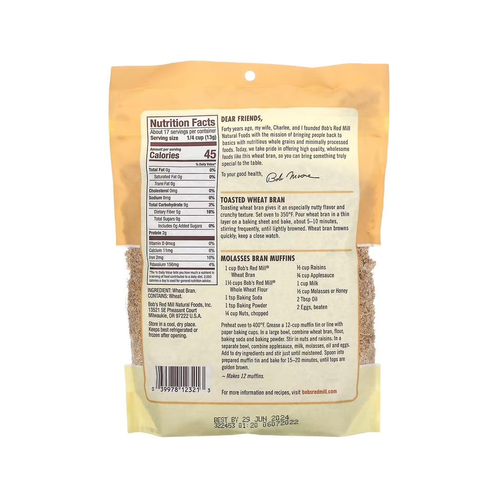 Bob’s Red Mill, Wheat Bran, 8 oz (277 g)