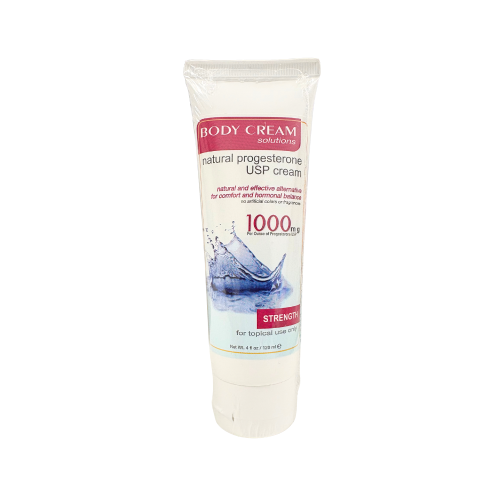 Body Cream Solutions, Natural Progesterone Cream, 1000mg, 4oz (120ml)
