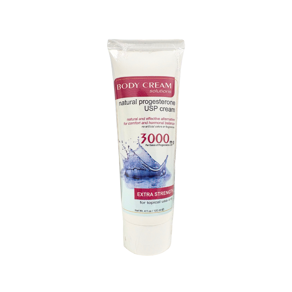 Body Cream Solutions, Natural Progesterone Cream, 3000mg, 4oz (120ml)