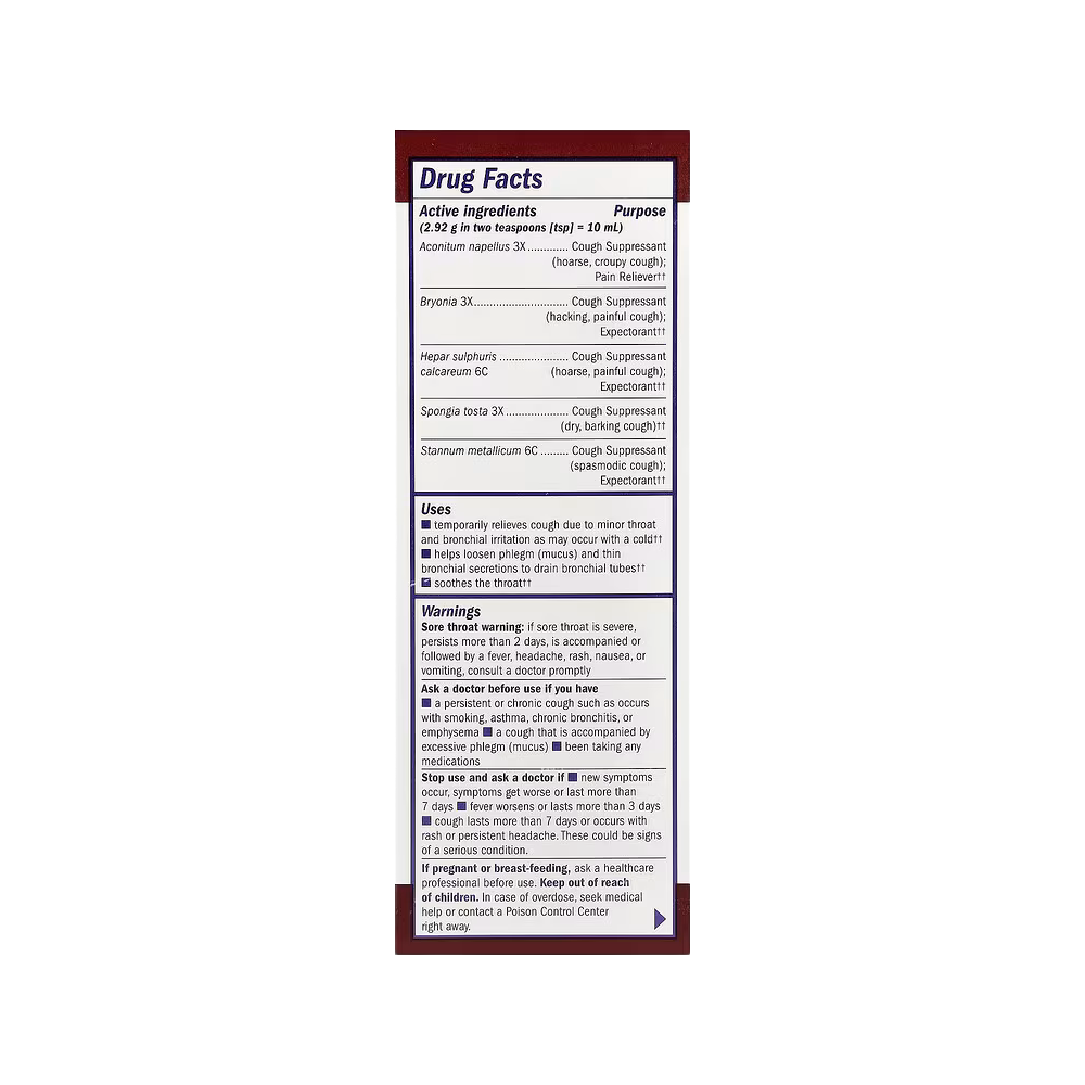 Boericke & Tafel, Cough & Bronchial Syrup, Daytime, 8 fl oz (240 ml)