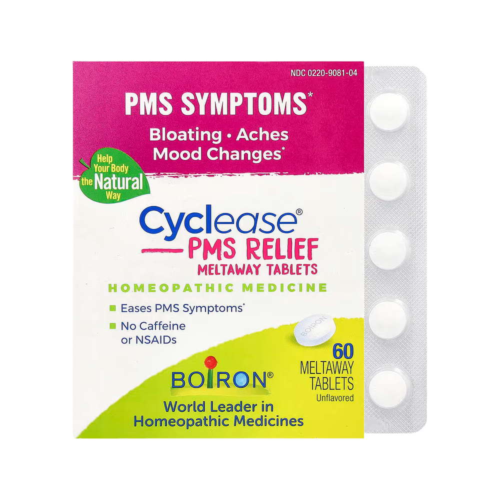Boiron, Cyclease PMS, Unflavored, 60 Meltaway Tablets