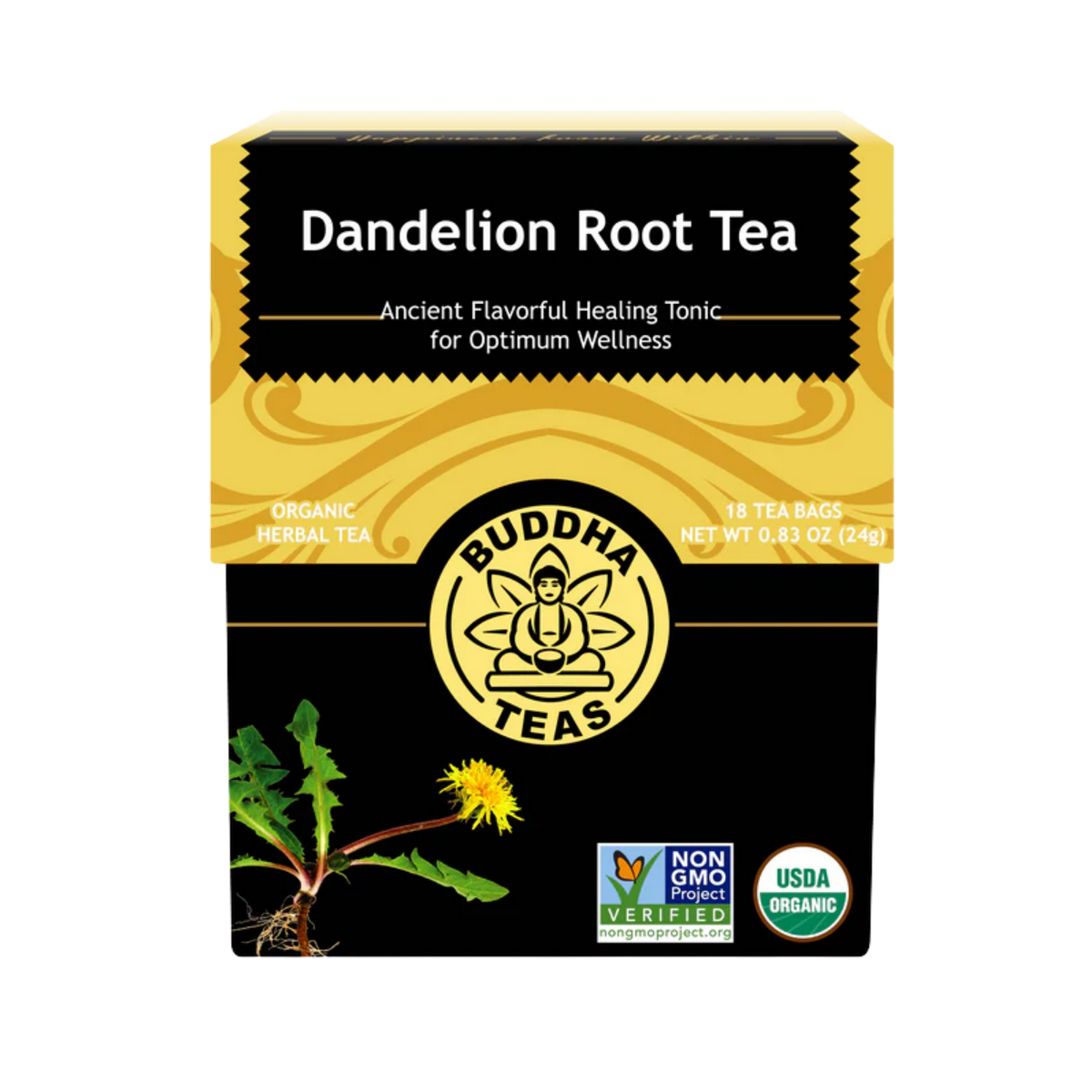 Buddha Teas, Organic Dandelion Root Tea, 18 tea bags