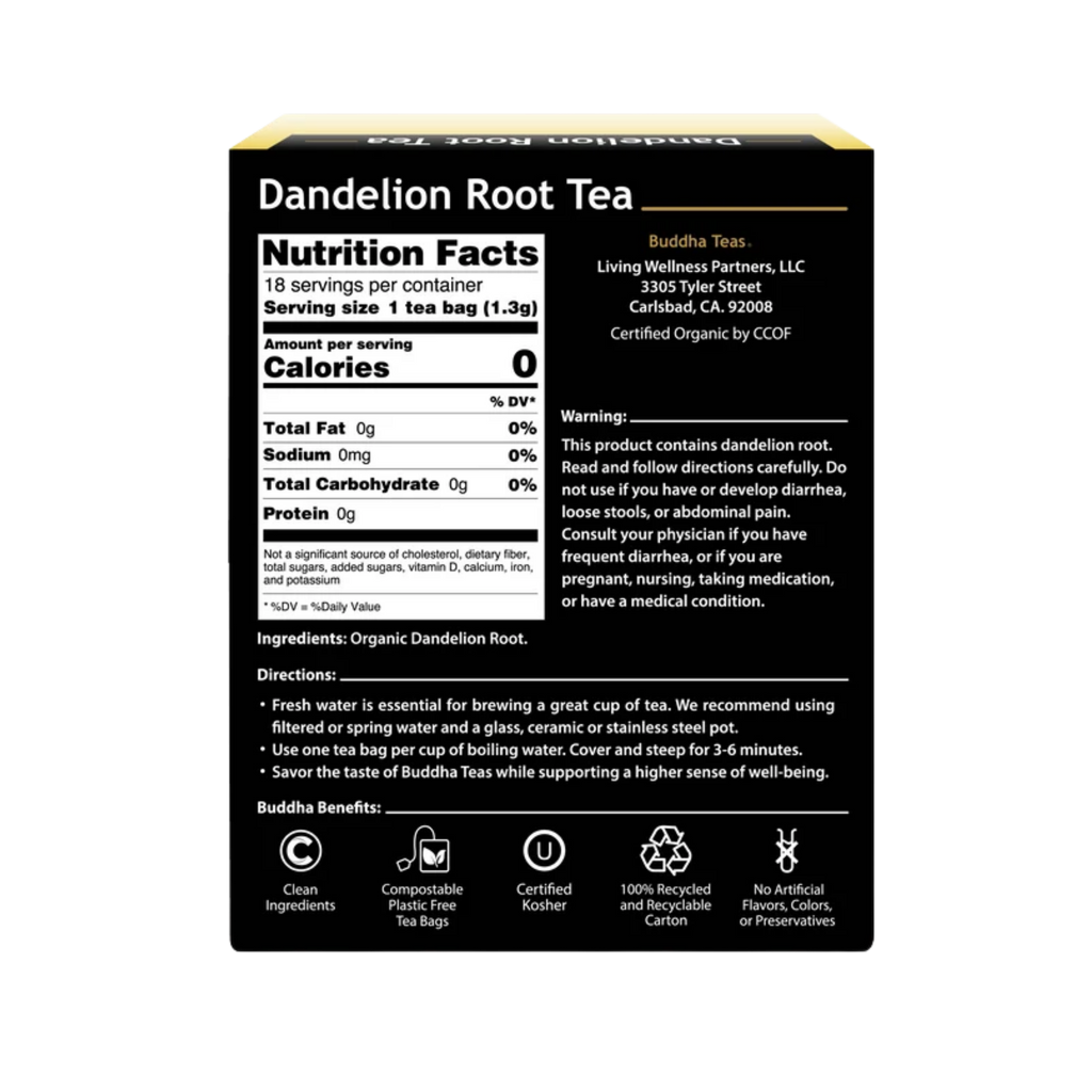 Buddha Teas, Organic Dandelion Root Tea, 18 tea bags