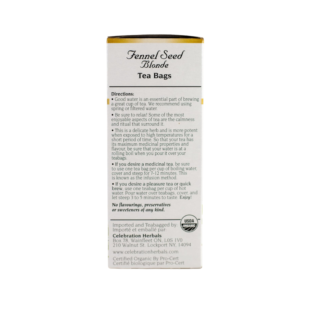 Celebration Herbals, Fennel Seed Blonde, 24 Tea Bags 1.51oz (43g)
