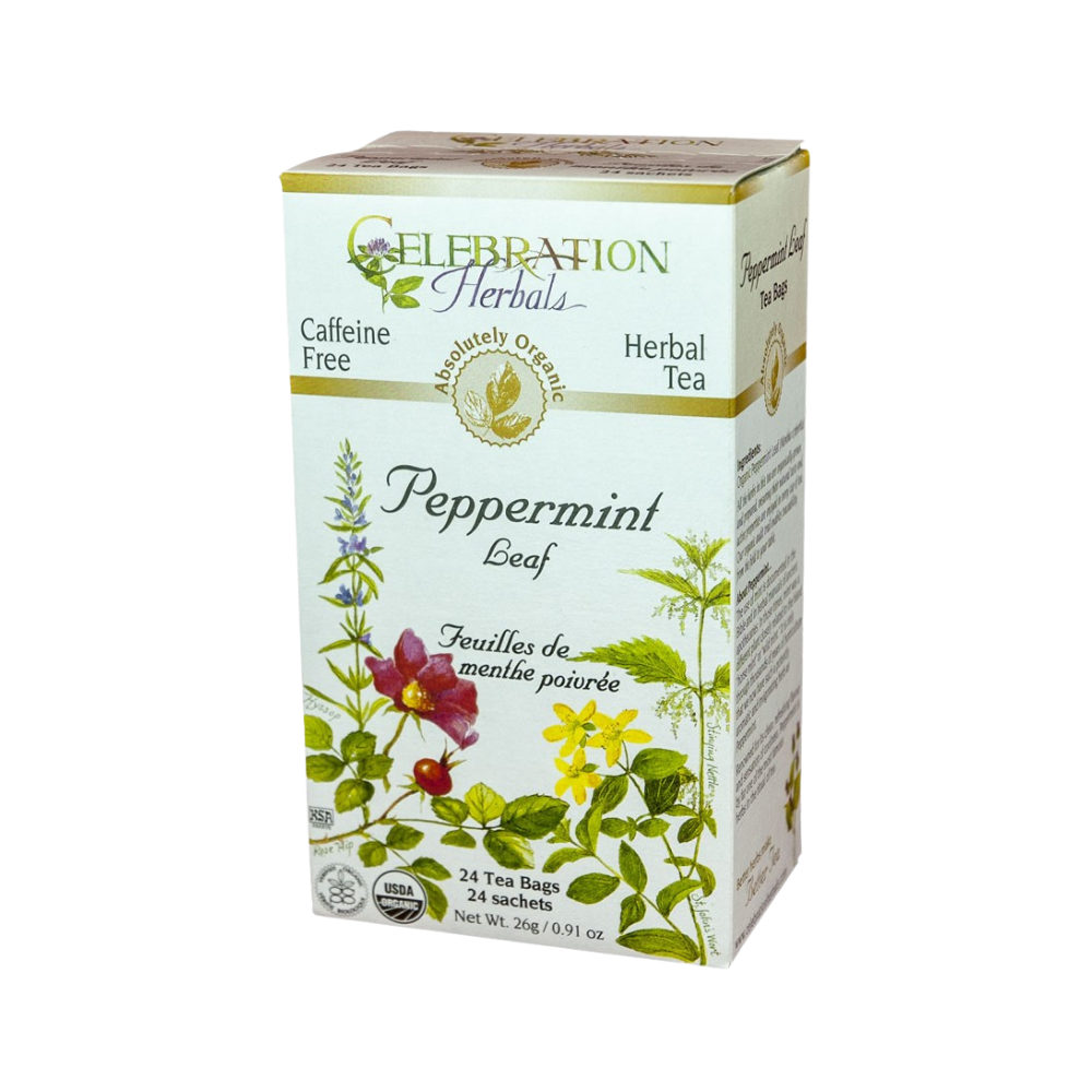 Celebration Herbals, Peppermint Leaf, 24 Tea Bags 0.91oz (26g)