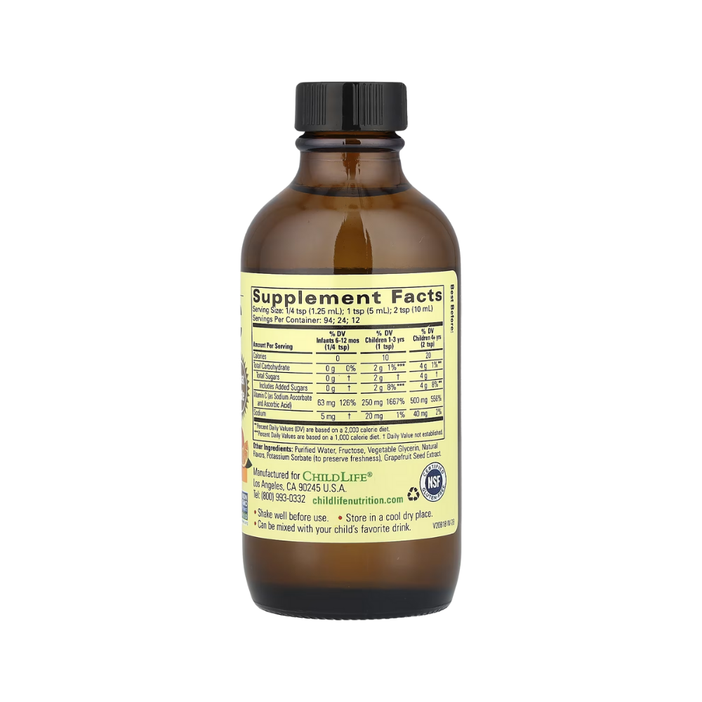ChildLife Essentials, Liquid Vitamin C, Natural Orange, 4 fl oz (118 ml)