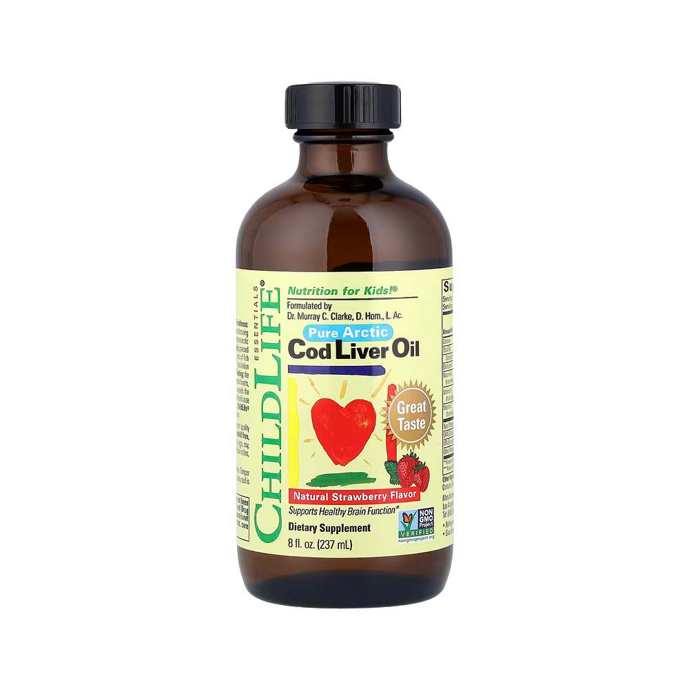 ChildLife Essentials, Pure Arctic Cod Liver Oil, Natural Strawberry, 8 fl oz (237 ml)