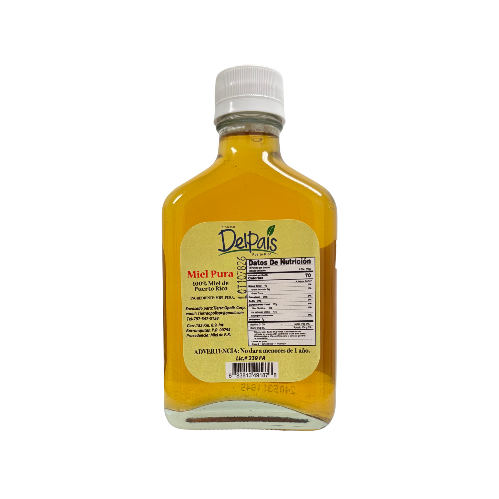 Delpaís, 100% Miel Pura de Puerto Rico 10 oz (280g)