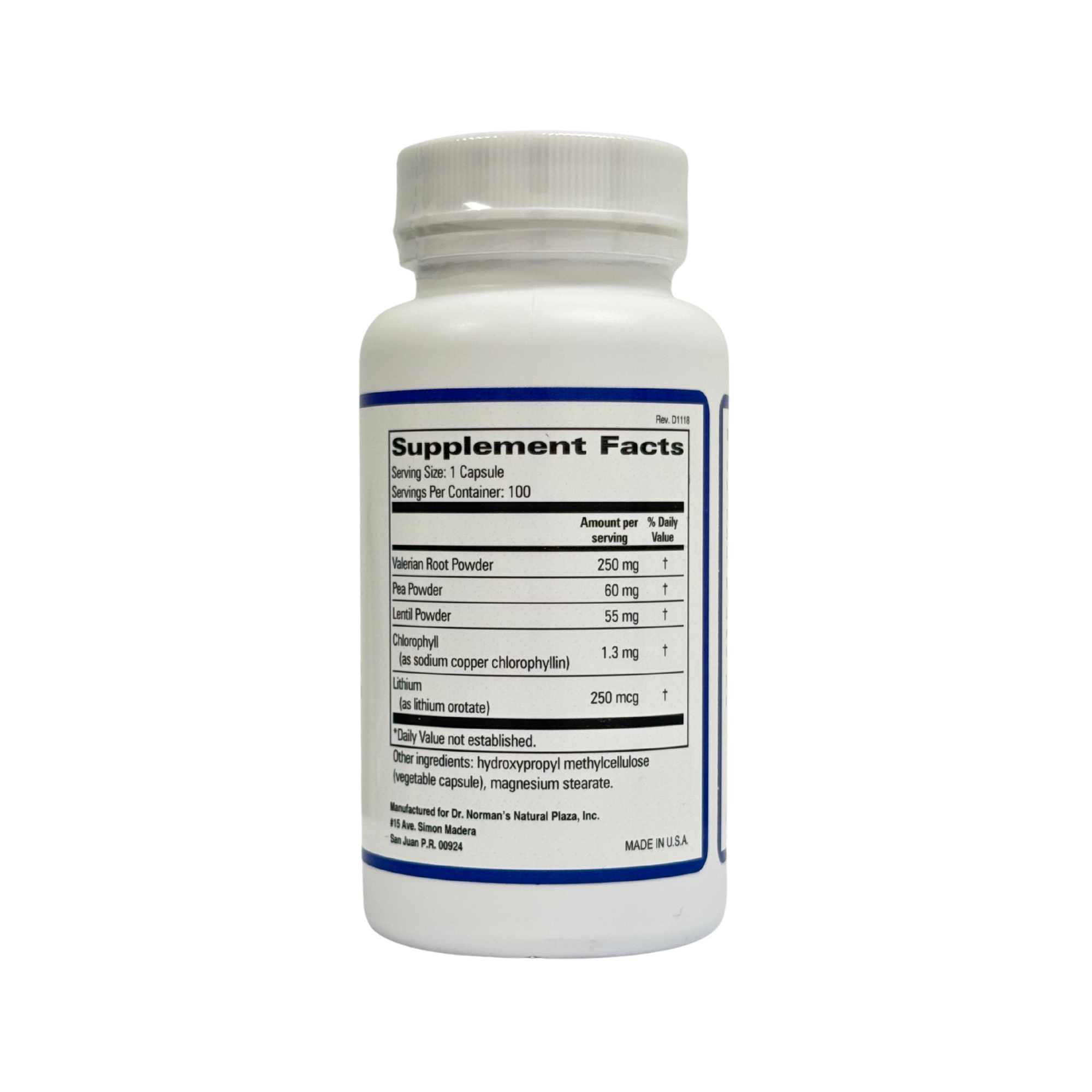 Dr.Norman’s, Lithio-plex, 100 capsules