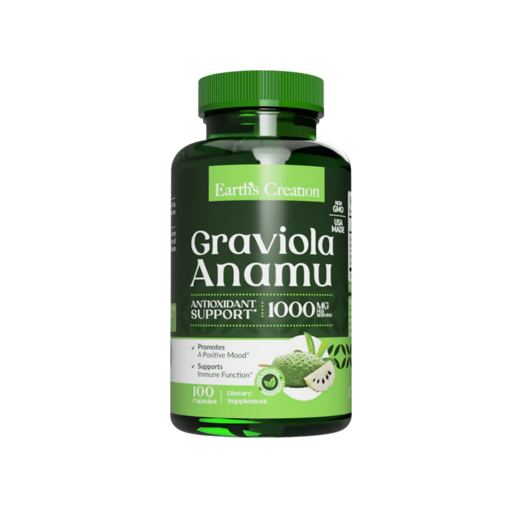 Earth's Creation, Graviola Anamu, 1000mg, 100 Capsules