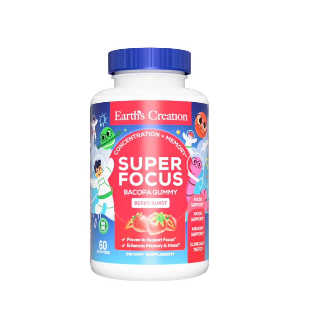 Earth's Creation, Kids Super Focus Bacopa, 60 gummies