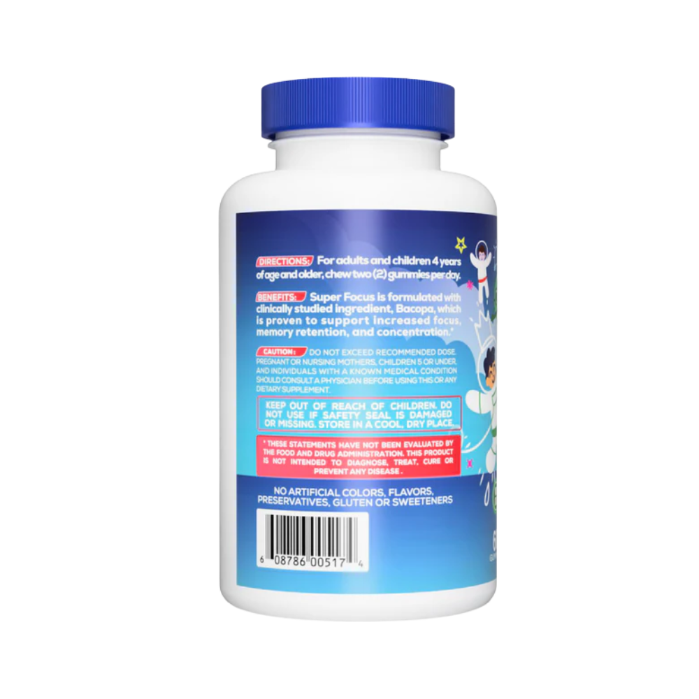 Earth's Creation, Kids Super Focus Bacopa, 60 gummies