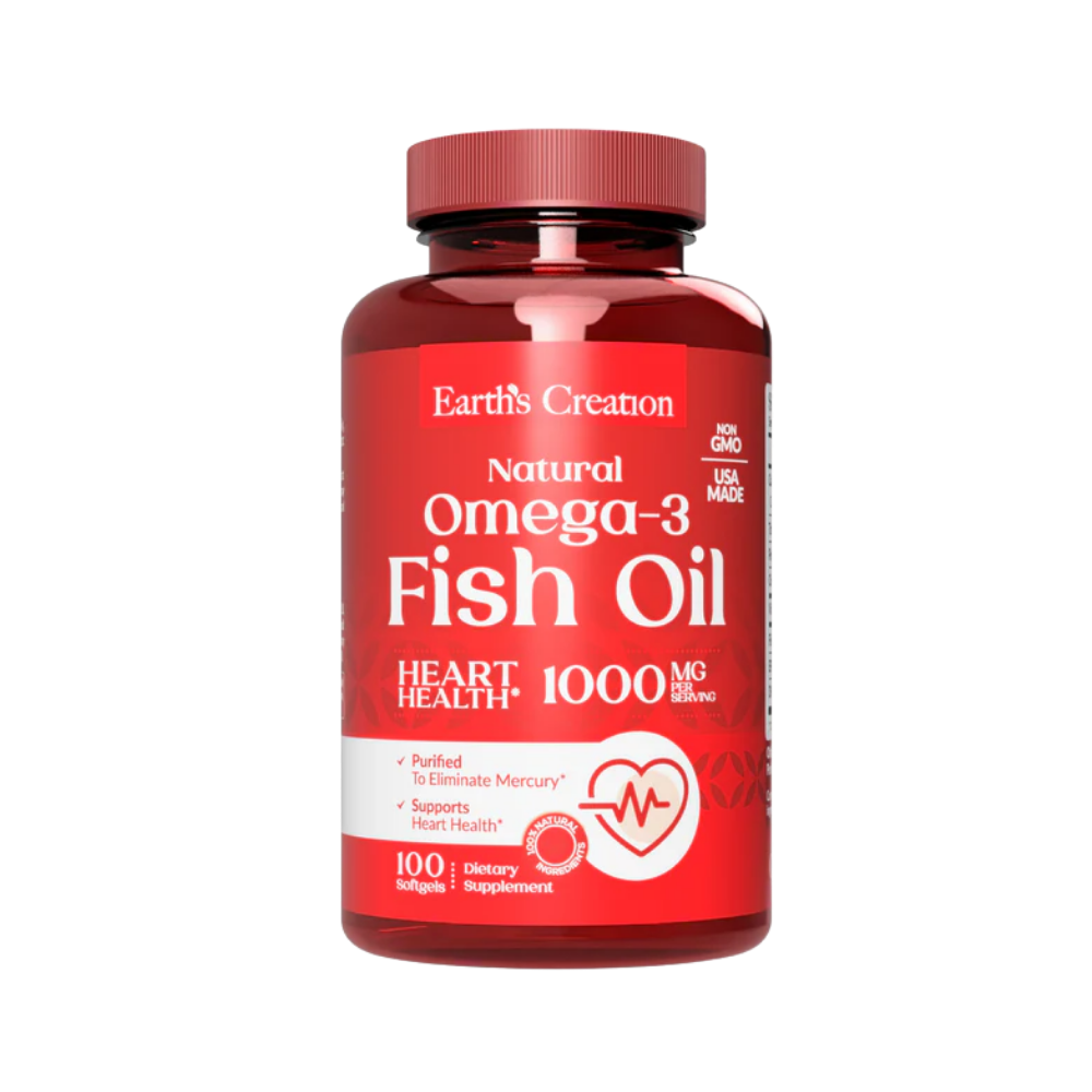 Earth's Creation, Omega-3 Fish Oil, 1000mg, 100 Capsules