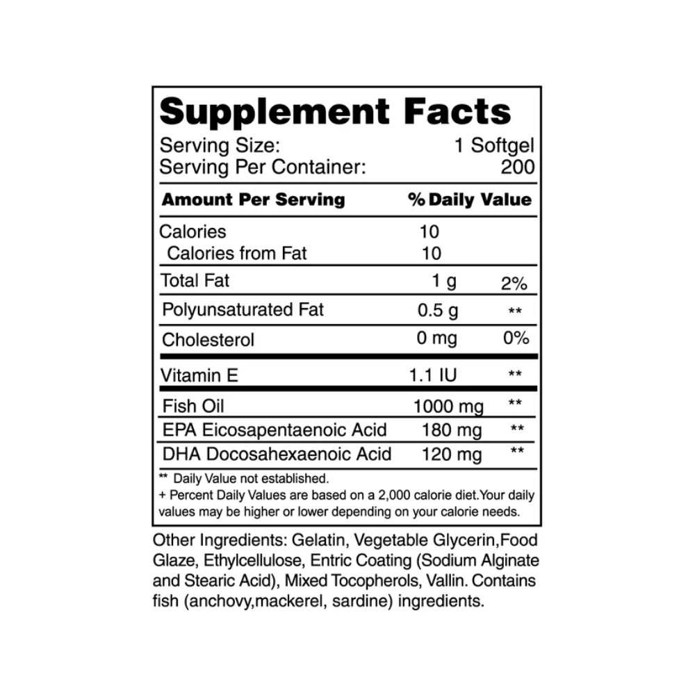 Earth's Creation, Omega-3 Fish Oil, 1000mg, 100 Capsules