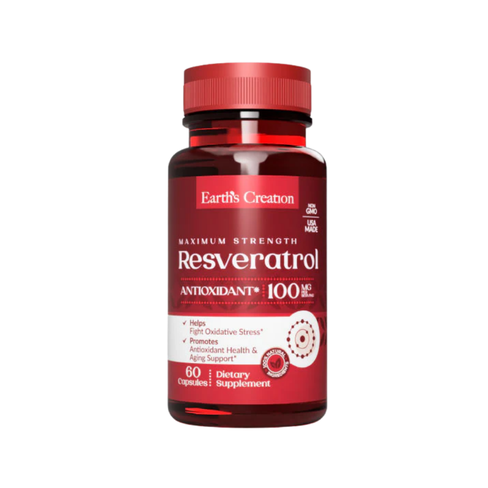 Earth's Creation, Resveratrol, 100mg, 60 capsules