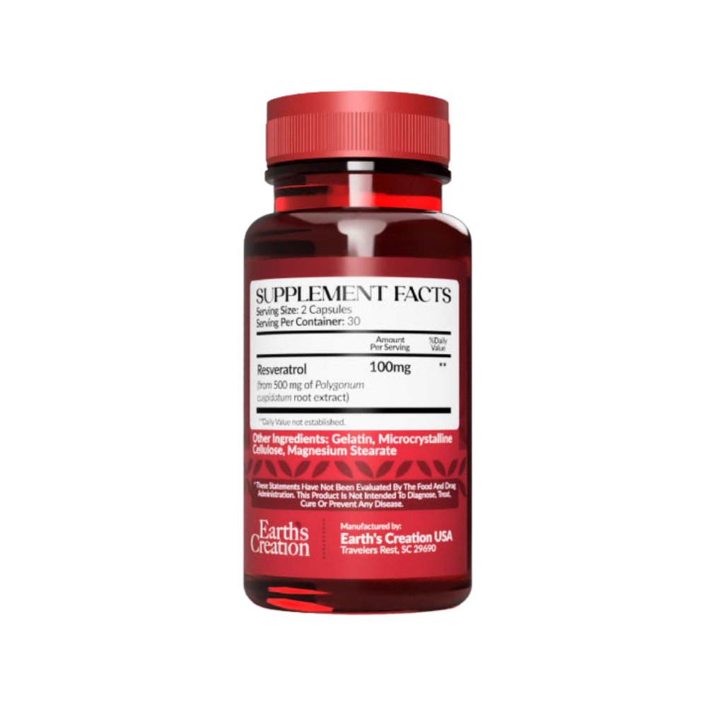 Earth's Creation, Resveratrol, 100mg, 60 capsules