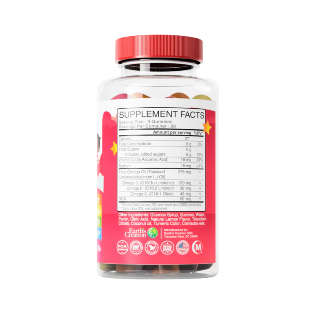 Earth's Creation, Smart Kids, Omega + DHA, 60 gummies