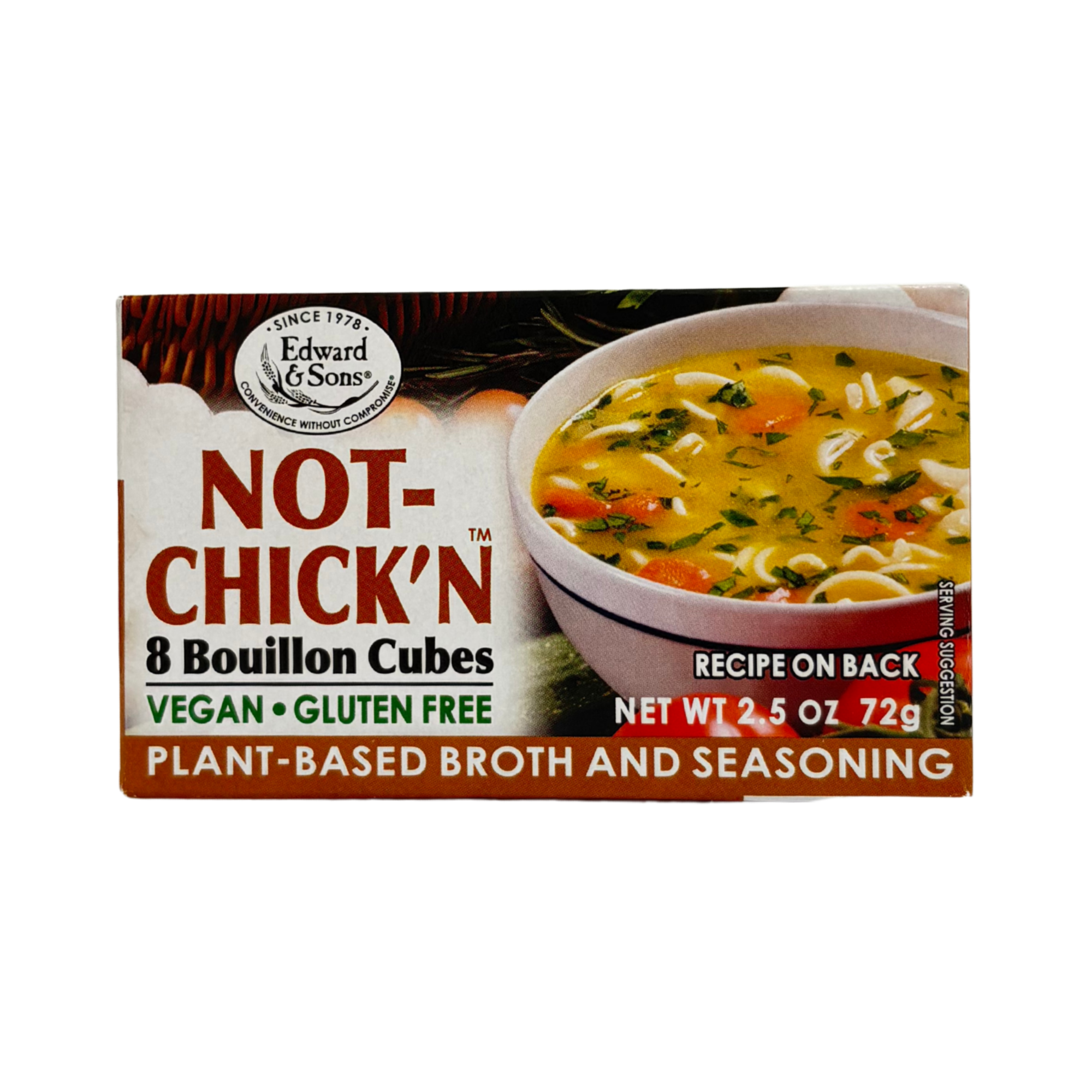 Edward & Sons, Not Chick’n , Bouillon Cubes, 8 Cubes, 3.1 oz (88g)