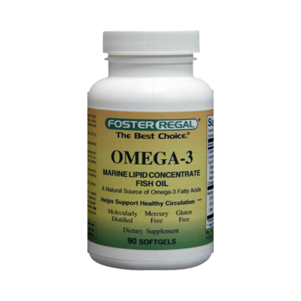 Foster Regal, Omega-3, Marine Lipid Concentrate Fish Oil, 90 Softgels