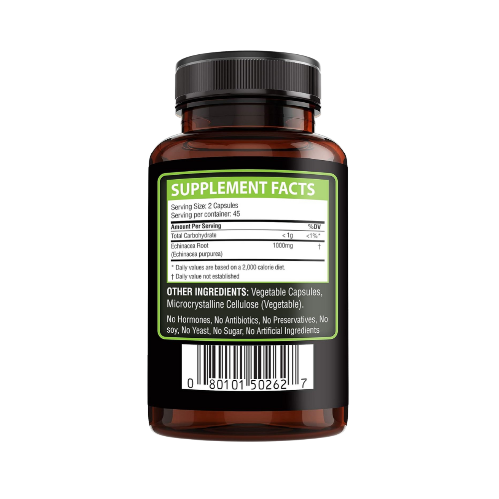 Golden Naturals, Echinacea Extract (1000mg), Immune System Support, 90 Capsules