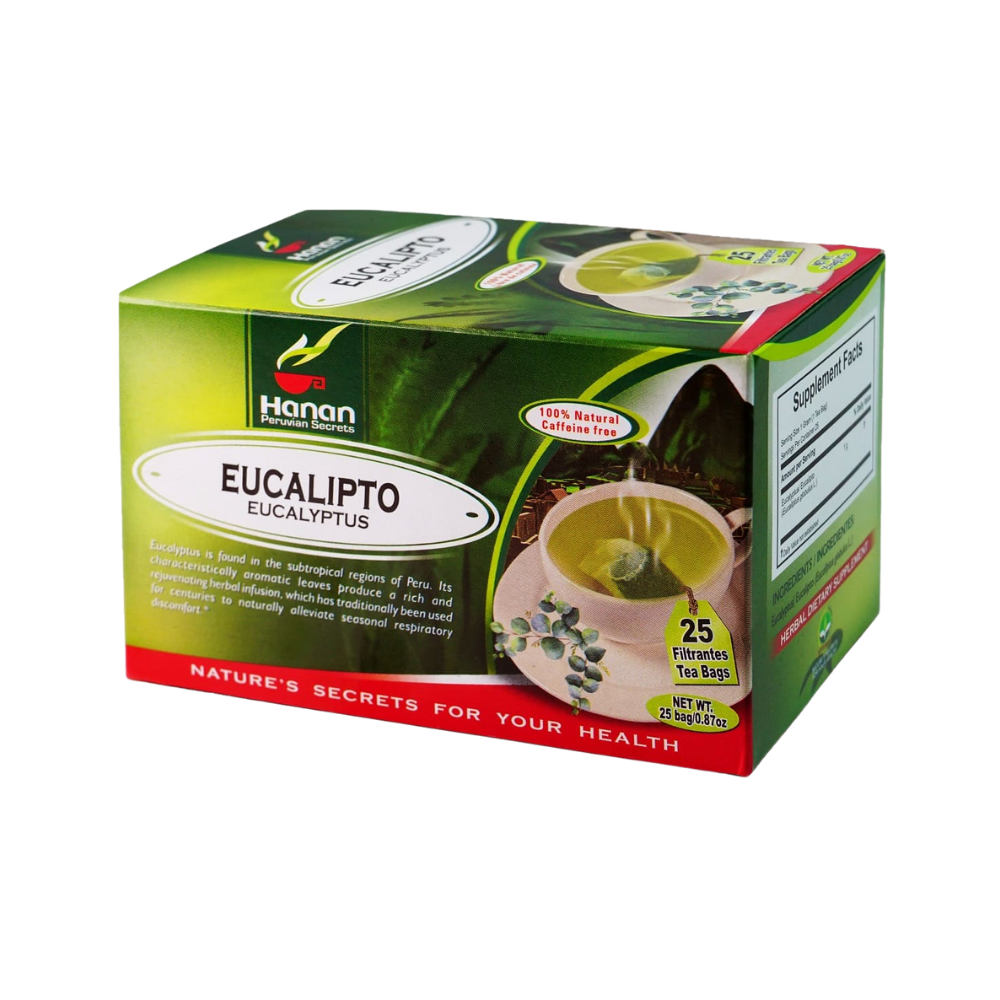 Hanan Peruvian Secrets, Eucalyptus Herbal Tea, 25 tea bags 0.87oz