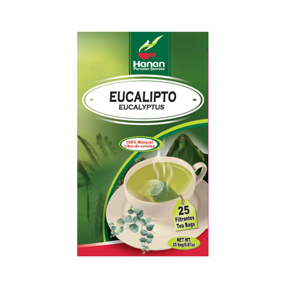 Hanan Peruvian Secrets, Eucalyptus Herbal Tea, 25 tea bags 0.87oz