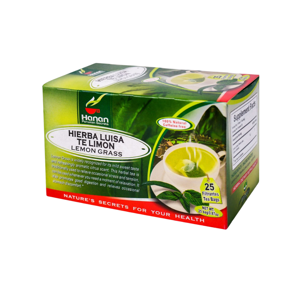 Hanan Peruvian Secrets, Hierba Luisa / lemongrass, 25 Tea Bags