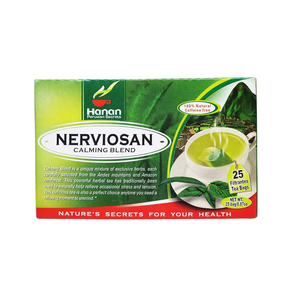 Hanan Peruvian Secrets, Nerviosan Calming Blend, 25 Tea Bags